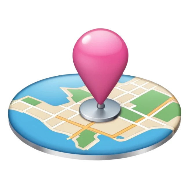 pink pin location - no face  sticker