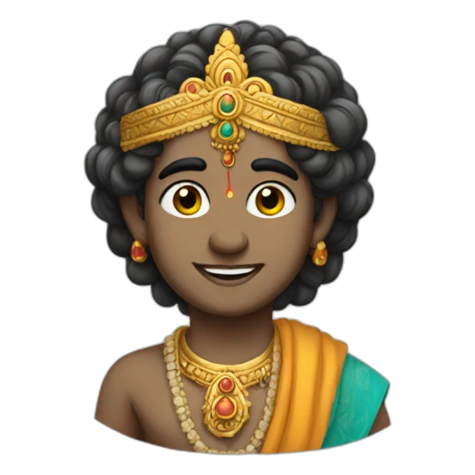 Cartoon Krishna  sticker
