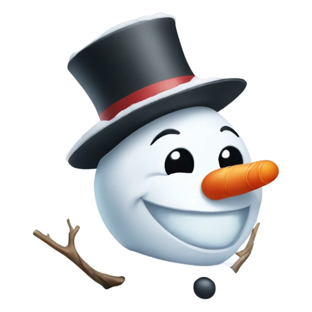 Snowman winking  sticker