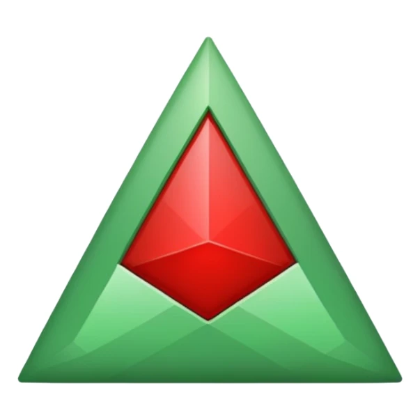 triangulo verde y rojo sticker