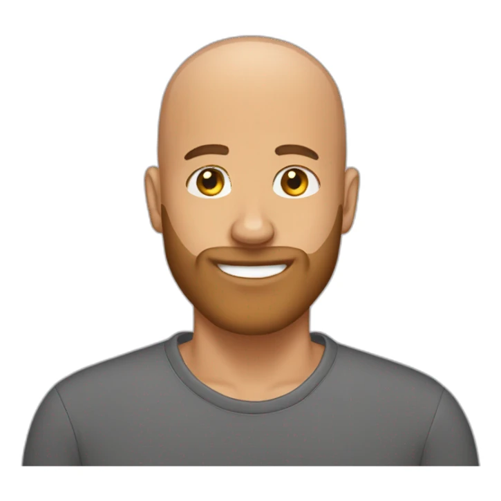 Bald and beard tan  sticker