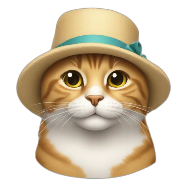 cat in hat sticker