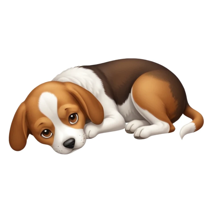 Beagle dog resting room isometir sticker