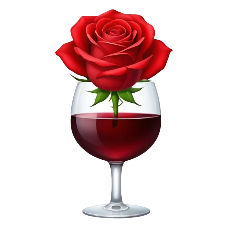 Rose with wine sticker
