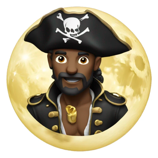Pirate on the moon  sticker