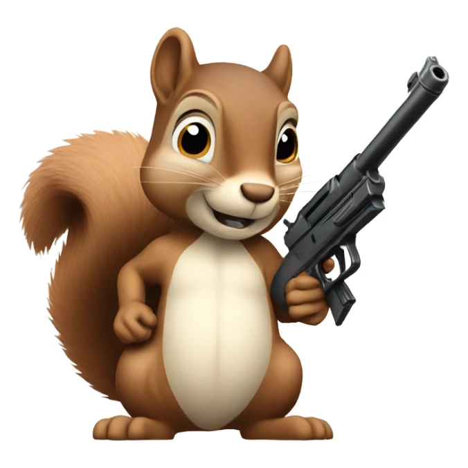 squirrel with a gun sticker