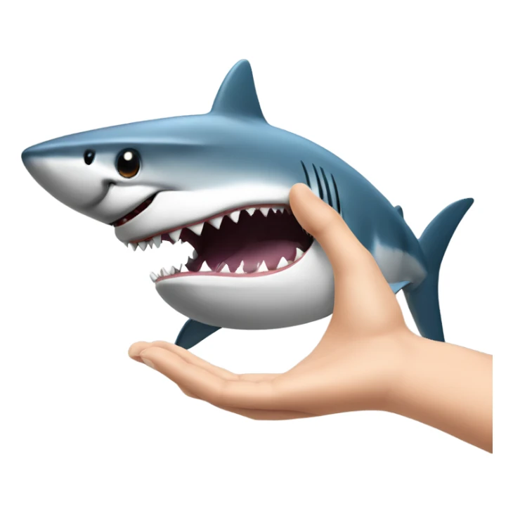 Shark with hand sticker