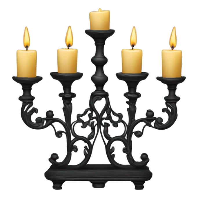 Black candelabra  sticker