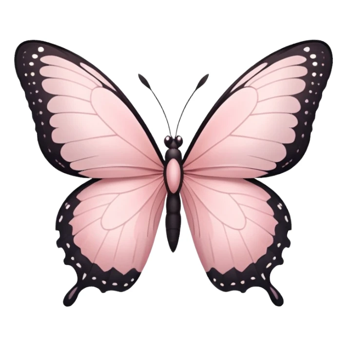 Flying pale pink butterfly sticker