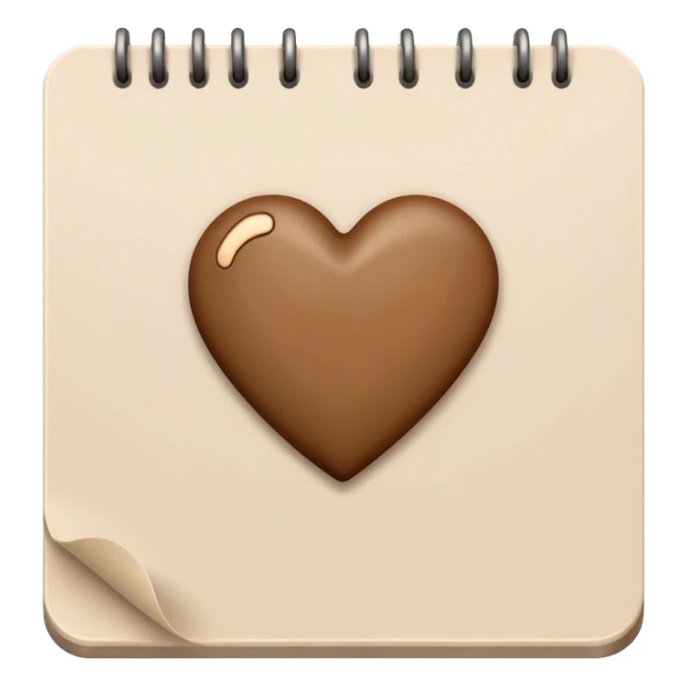 beige note reminder with small brown heart sticker