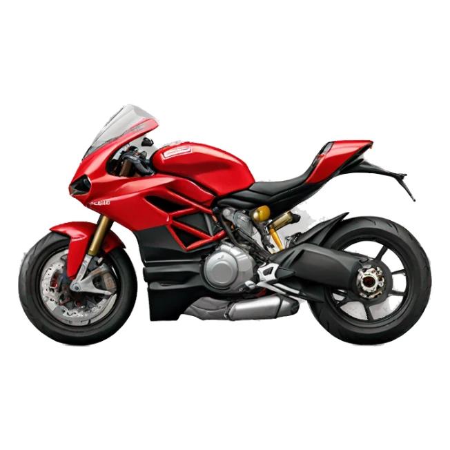 moto roja y negra ducati sticker