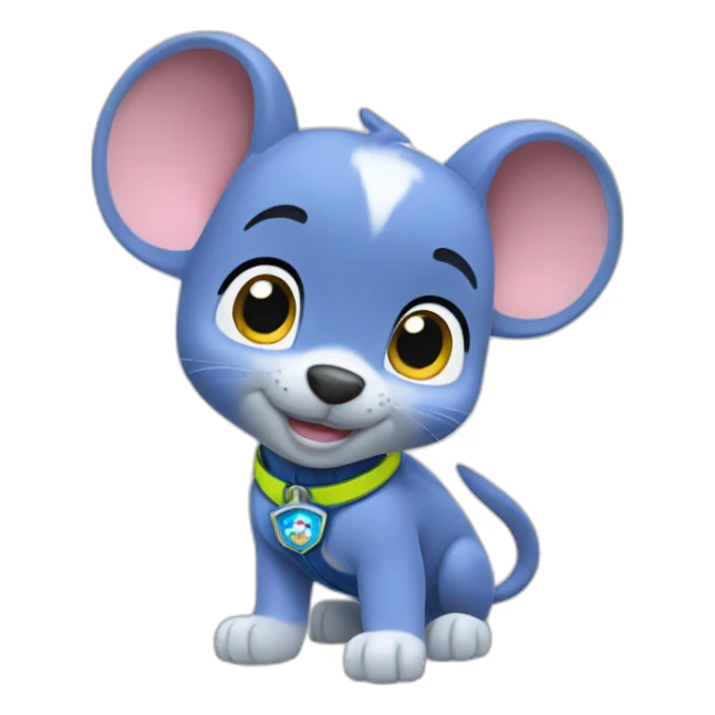 paw patrol blue mouse sticker