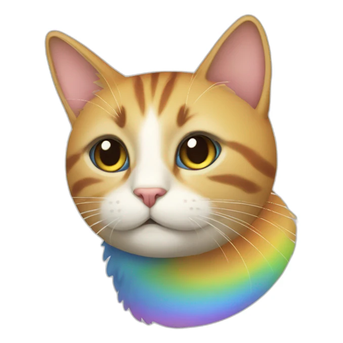 Cat arc-en-ciel sticker