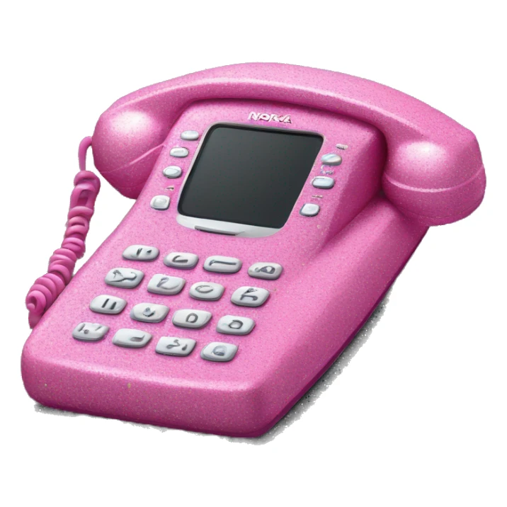 pink glittery old Nokia phone sticker