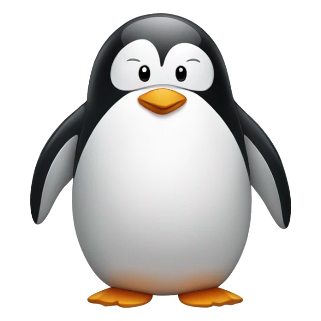 a penguin massaging sticker