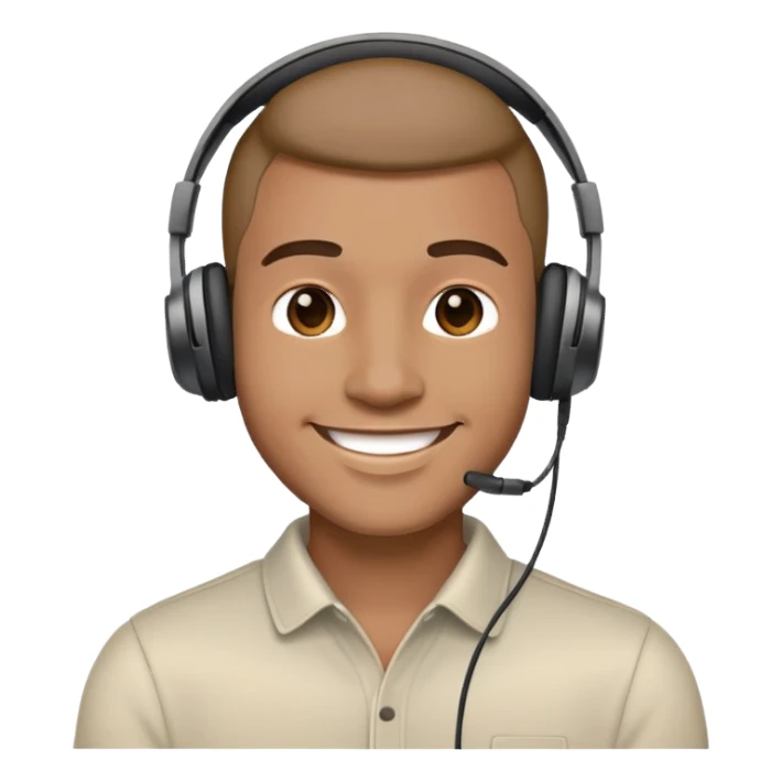 man with headphones sticker