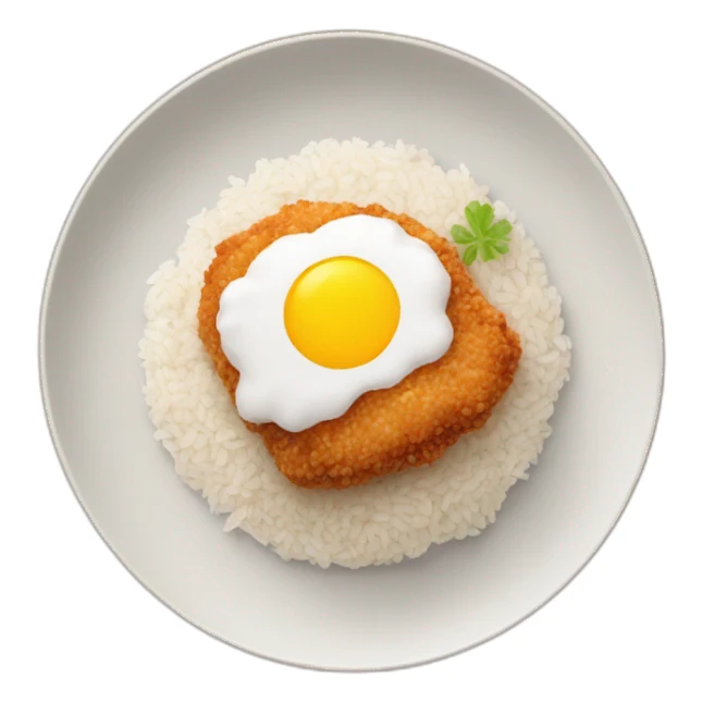 breaded pork on rice sticker