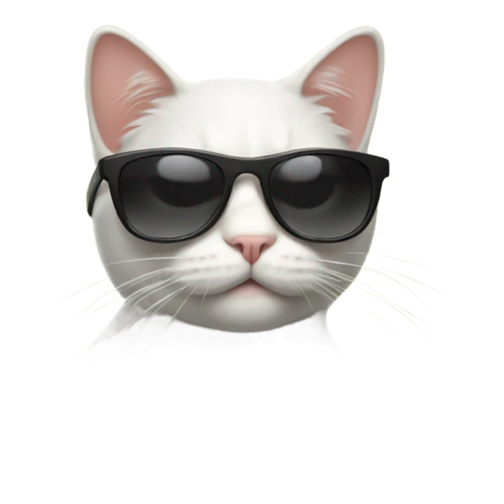 Cat with sunglasses sticker