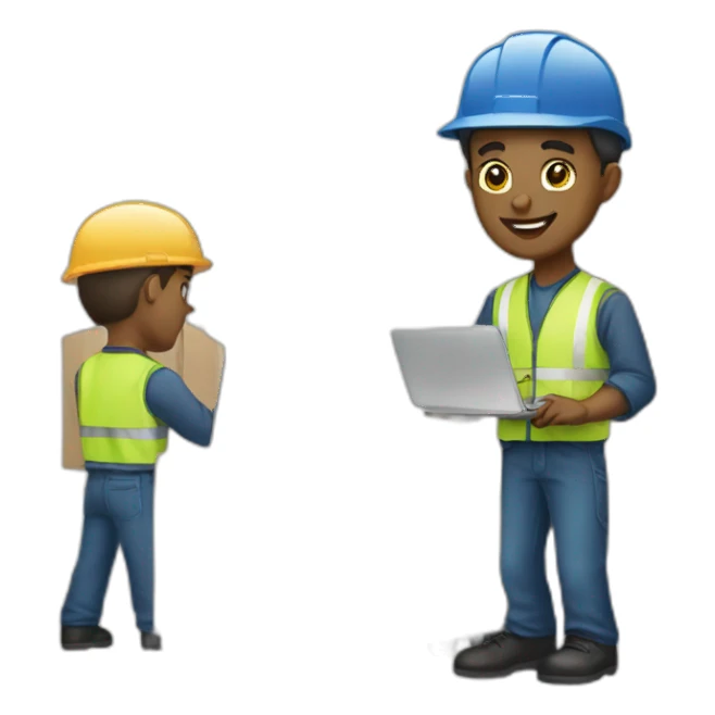 White men working in Freight forwarder sticker