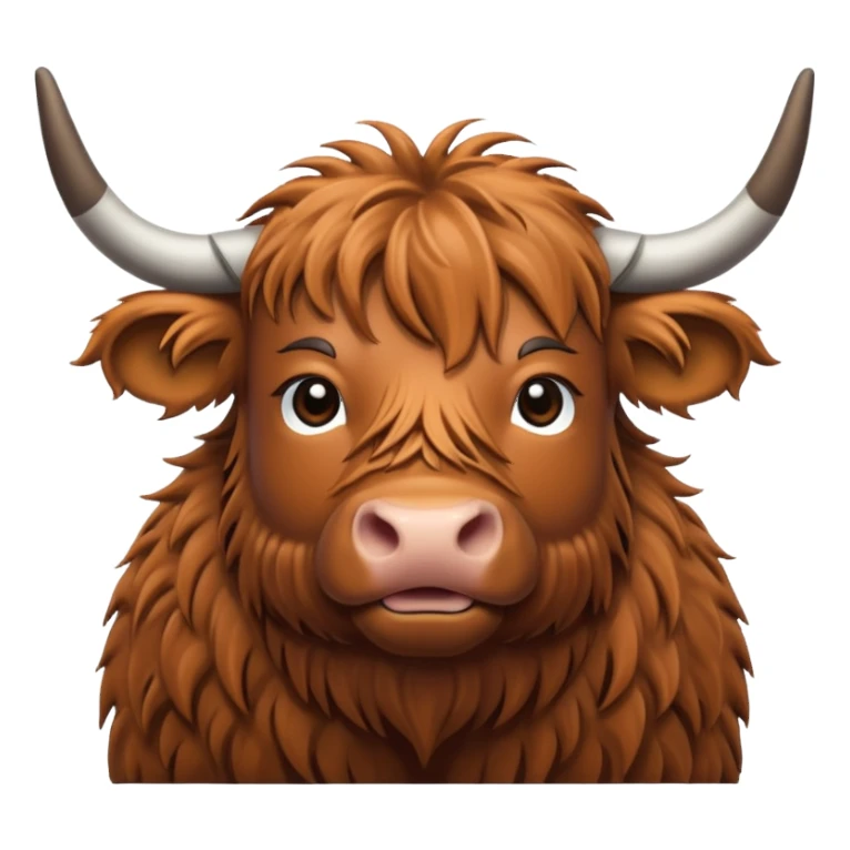  line art highland cow sticker