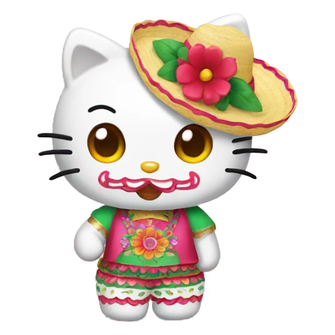 mexican Hello kitty sticker