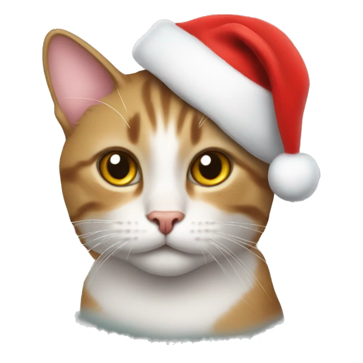 Cat in a Christmas hat  sticker