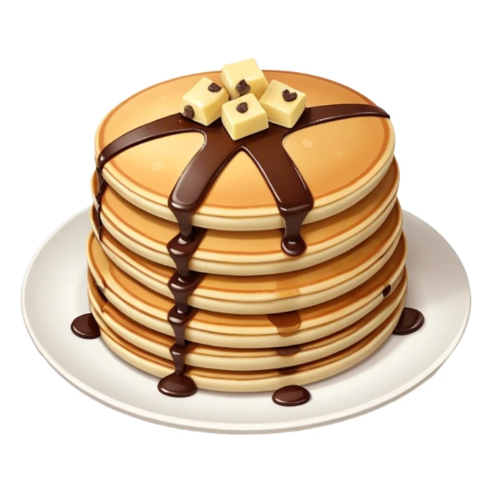 Pancakes with chocolate chips sticker