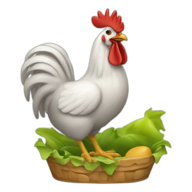 Poule sur un cheval sticker