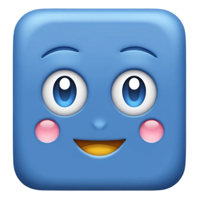 Ein blaer quadrat komplett blau!# sticker