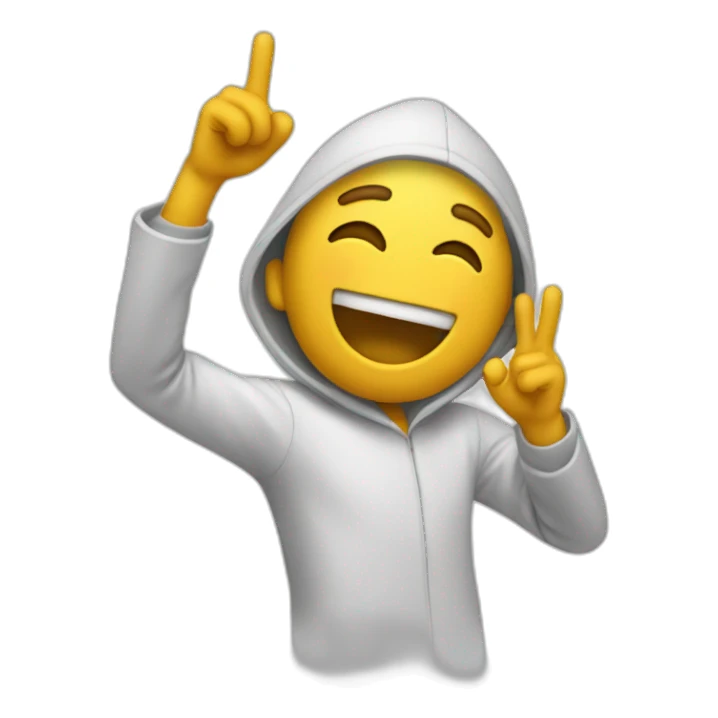 Une personne qui dab sticker