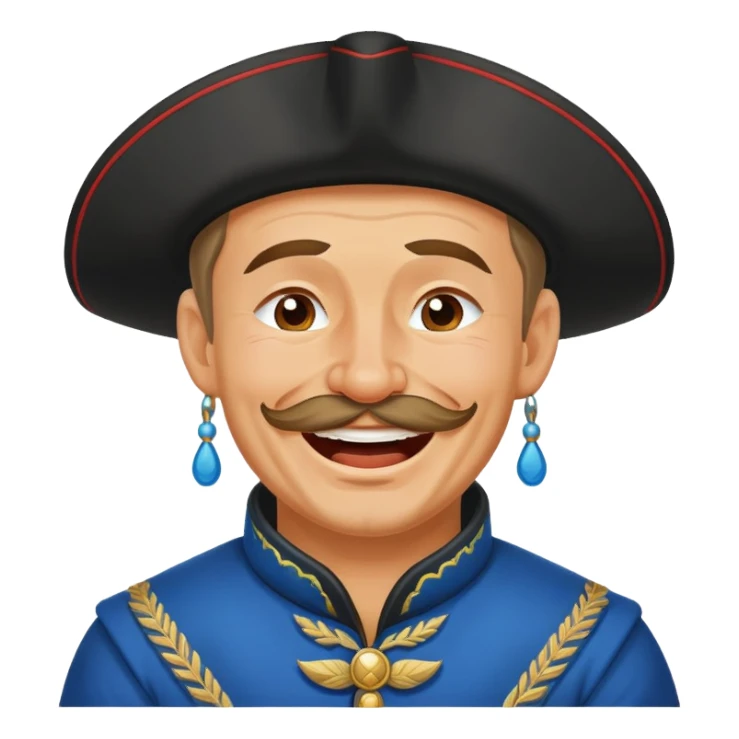 The Cossack laughs through tears. sticker