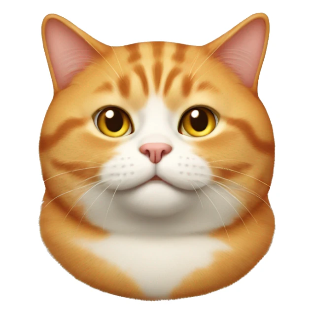 realistic fat ginger cat sticker