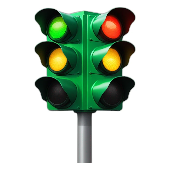 green traffic light sticker