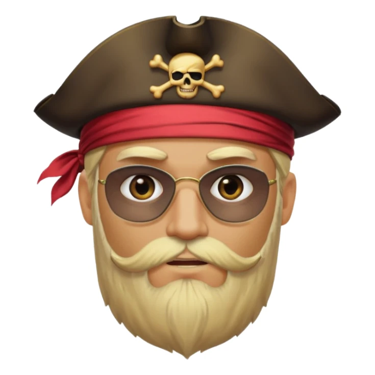 pirate blonde bearded man sticker