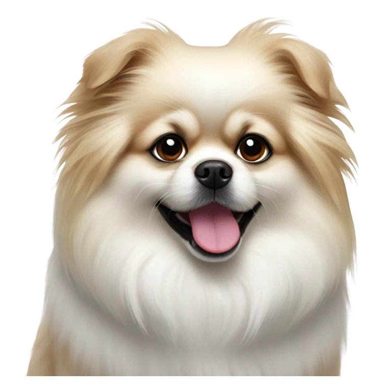 White Pomeranian Pekingese sticker