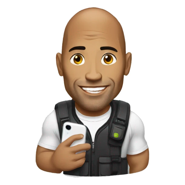 the rock with a mobile phone sticker