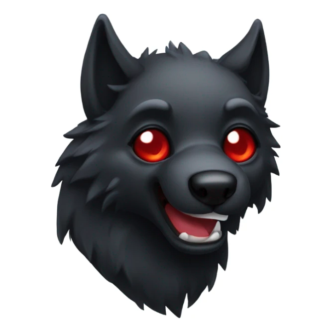 black wolf with red eyes facepalmed sticker