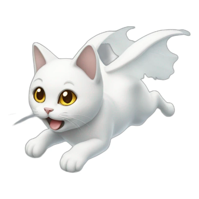 Flying-ghost-cat sticker