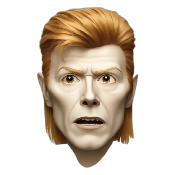 face of david bowie in labyrinth sticker