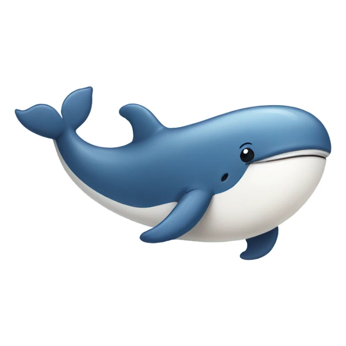 A cute Smiling whale sticker