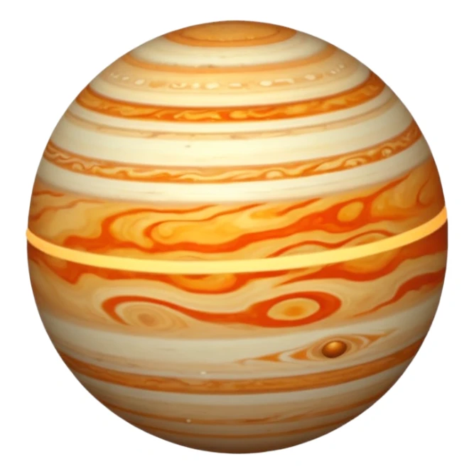 Jupiter with orange stripes sticker