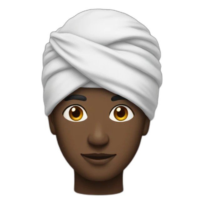 White in turban sticker