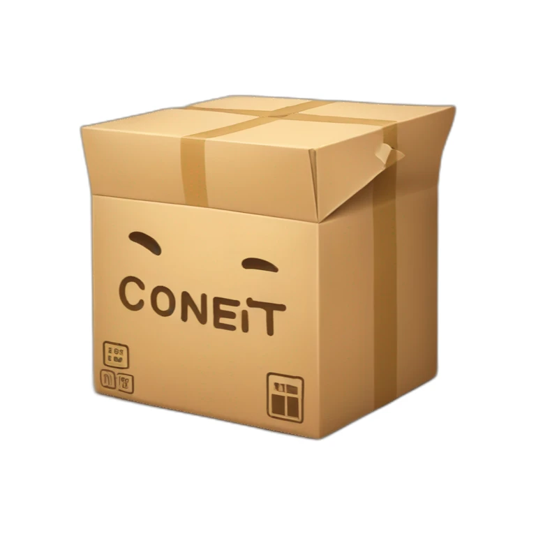 A package box with the word content written on it sticker