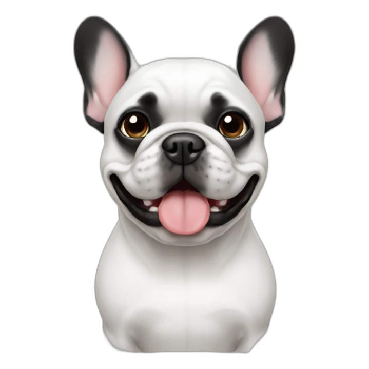 French bulldog in white sticker