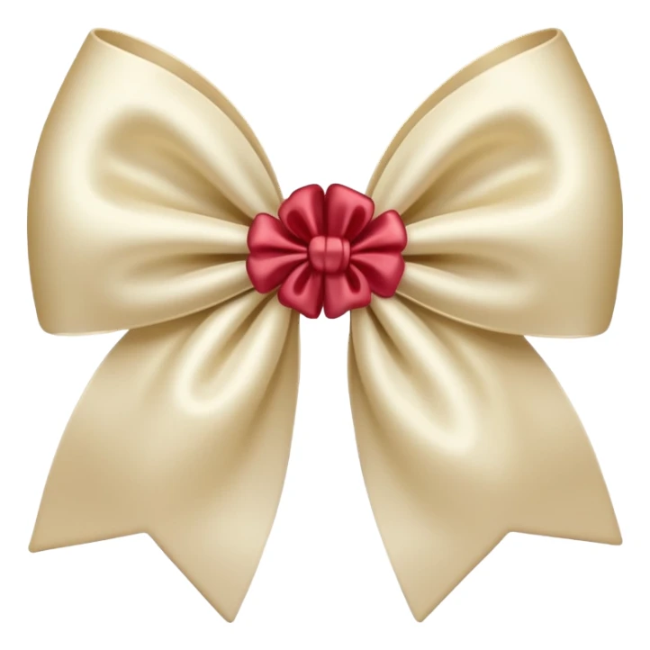 Really light cream bow sticker