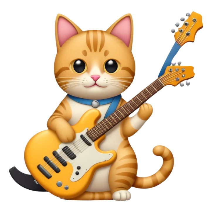 Gatto che suona la chitarra sticker