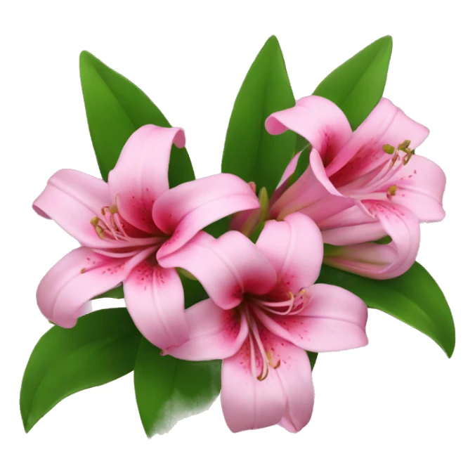 Pink lilie flowers  sticker