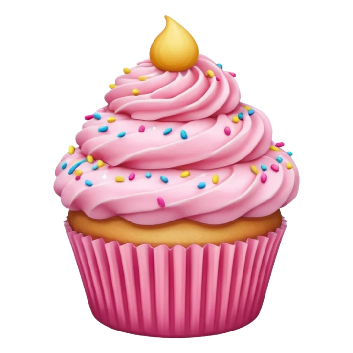 Cupcake with pink icing sticker