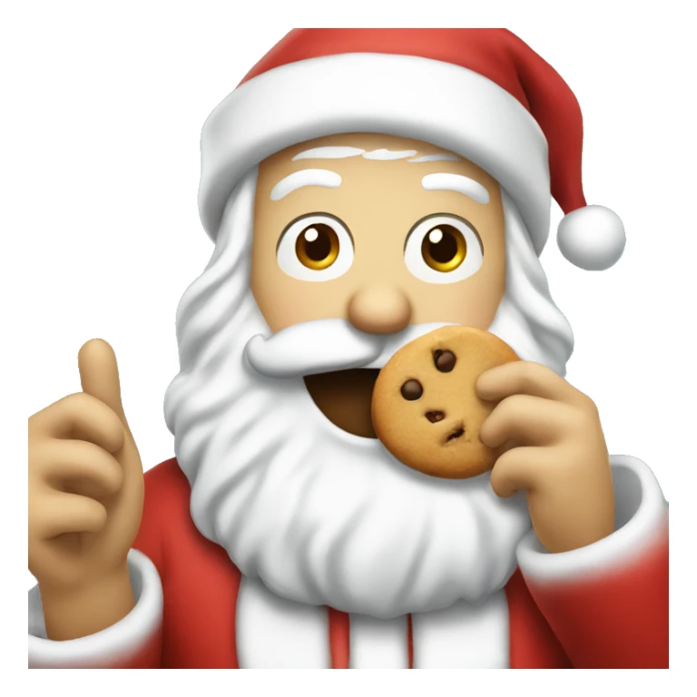 Santa eating a cookie sticker
