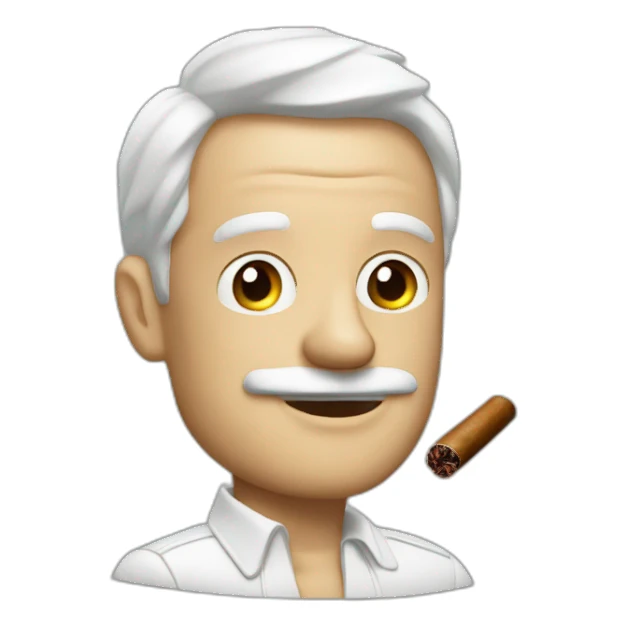 white sigma man with cigar sticker